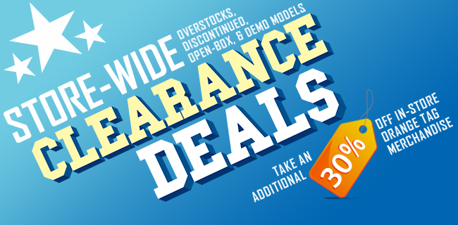 Clearance Deals on in-store orange-tag merchandise